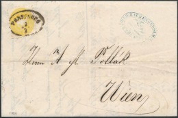 1864 2kr Levélen / On Cover 'PRESSBURG' - Wien - Otros & Sin Clasificación