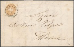 1864 15kr Levélen / On Cover 'SISSEK Bahnhof' - 'UDINE' - Other & Unclassified