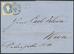 1863 15kr  Levélen / On Cover 'TEMESVÁR B.H.' - 'WIEN' - Otros & Sin Clasificación