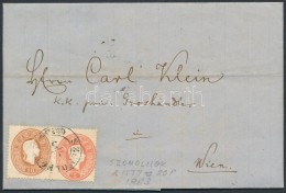 1863 5kr + 10kr Levélen / On Cover 'SZOMOLNOK' - 'KASCHAU' - 'WIEN' - Otros & Sin Clasificación