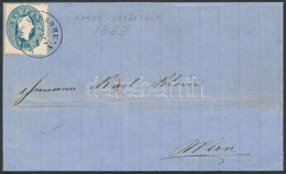 1863 15kr  Levélen / On Cover 'MAROS VÁSÁRHELY' - 'WIEN' - Otros & Sin Clasificación