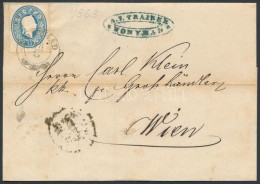 1863 15kr  Levélen / On Cover 'BONYHÁD' - 'WIEN' - Other & Unclassified