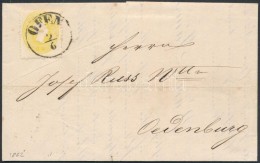 1862 2kr Levélen / On Cover 'OFEN' - Oedenburg - Otros & Sin Clasificación