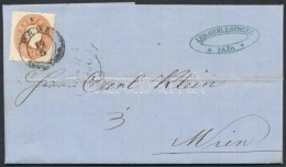 1862 10kr Levélen / On Cover 'PÁPA' - 'WIEN' - Andere & Zonder Classificatie