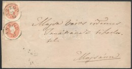 1861-1863 2 X 5kr Levélen / On Cover 'ASZÓD' - Majsa - Otros & Sin Clasificación