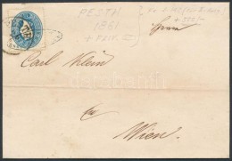 1861 15kr  Levélen / On Cover 'PESTH' - 'WIEN' - Otros & Sin Clasificación