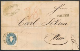 1861 15kr + 10kr (a Hátoldalon, Elvágva / On The Backside, Cut) Ajánlott Levélen / On... - Otros & Sin Clasificación