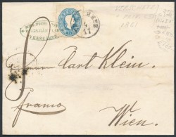 1861 15kr  Levélen / On Cover 'VERSCHETZ' - 'WIEN' - Andere & Zonder Classificatie