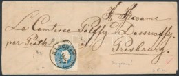 1861 15kr  Levélen / On Cover 'KASCHAU' - 'PRESSBURG' - Otros & Sin Clasificación