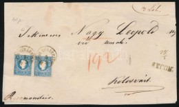 ~1860 15kr Pár + 10kr 3. Súlyfokozatú Távolsági Ajánlott Levélen... - Autres & Non Classés