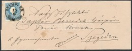 ~1860 15kr Levélen / On Cover 'STAMPFEN' - 'PRESSBURG' - 'SZEGEDIN' - Otros & Sin Clasificación