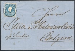 ~1860 15kr Levélen / On Cover 'KARLSTADT' - 'SEMLIN' - 'BELGRAD' - Otros & Sin Clasificación