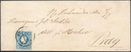 ~1858 15kr I Levélen / On Cover 'PES(TH)' - 'PRAG' Signed: Ferchenbauer - Otros & Sin Clasificación