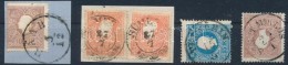 O 1858 5 Db Bélyeg Jobb Bélyegzésekkel / 5 Stamps With Better Cancellations - Other & Unclassified