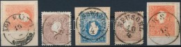 O 1858 5 Db Bélyeg Szép Bélyegzésekkel / 5 Stamps With Nice Concellations - Otros & Sin Clasificación