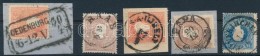 O 1858 5 Db Bélyeg Jobb Bélyegzésekkel / 5 Stamps With Better Cancellations - Andere & Zonder Classificatie