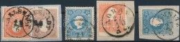 O 1858 5 Db Bélyeg Szép Bélyegzésekkel / 5 Stamps With Nice Concellations - Otros & Sin Clasificación