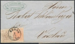 1858 3kr + 6kr Levélen / On Cover 'BROOS' - 'TEMESVÁR' - 'WIEN' - Vöslau. Certificate:... - Otros & Sin Clasificación