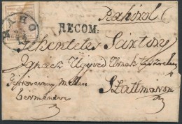 1856 6kr Ajánlott Levélen / On Registered Cover (a Hátoldali Bélyeg Hiányzik /... - Otros & Sin Clasificación