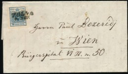 ~1856 9kr Levélen / On Cover 'TOLNA' - Wien - Otros & Sin Clasificación