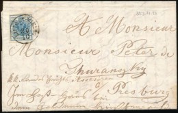 1853 9kr Levélen / On Cover 'LIPTÓ ST. MIKLÓS' - Presburg - Otros & Sin Clasificación