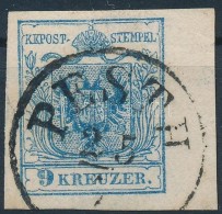 O 1850 9kr MP 6 Mm ívszéllel / With 6 Mm Margin 'PESTH' - Autres & Non Classés