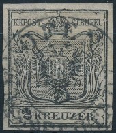 O 1850 2kr HP I.a Fekete / Black 'OFEN' Certificate: Steiner - Andere & Zonder Classificatie