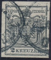 O 1850 2kr HP III. Fekete / Black 'FÜR(ED)' Certificate: Matl - Other & Unclassified