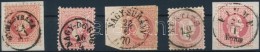 O 1867 5 Db Bélyeg Jobb Bélyegzésekkel / 5 Stamps With Better Postmarks - Otros & Sin Clasificación