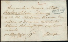 1844 Portós Levél / Unpaid Cover 'F.OFEN' Kék / Blue - Andere & Zonder Classificatie