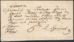 1843 Portós Levél / Unpaid Cover 'W:UIHELY' - B.Gyarmath - Autres & Non Classés