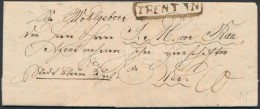 1841 Portós Levél / Unpaid Cover 'TRENTSIN' - Wien - Otros & Sin Clasificación