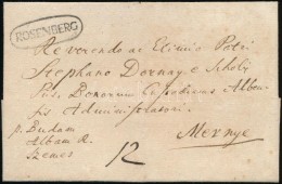 1840 Portós Levél / Unpaid Cover 'ROSENBERG' - Otros & Sin Clasificación