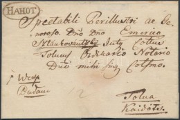 Ca. 1840 Portós Levél / Unpaid Cover 'HAHOT' - Tolna - Other & Unclassified