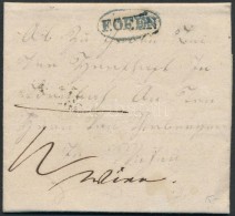 ~1840 Portós Levél / Unpaid Cover Kék/blue 'F.OFEN' - 'WIEN' - Otros & Sin Clasificación