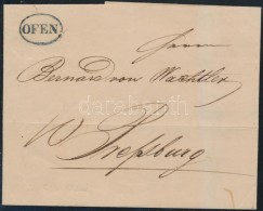 1837 Portós Levél / Cover With Postage Due 'OFEN' - Presburg - Other & Unclassified