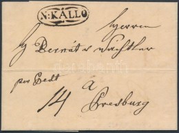 1836 Portós Levél / Unpaid Cover 'N:KÁLLO' - Presburg - Altri & Non Classificati