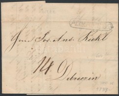 1833 Portós Levél / Unpaid Cover 'AGRAM' - Debreczin - Otros & Sin Clasificación