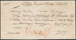 1831 Ex Offo Kolera Levél, FertÅ‘tlenített / Disinfected Cholera Cover 'VELEJTE' - Eperjes - Other & Unclassified