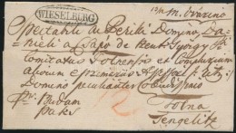 Ca. 1830 Portós Levél / Unpaid Cover 'WIESELBURG' - Tolna - Autres & Non Classés