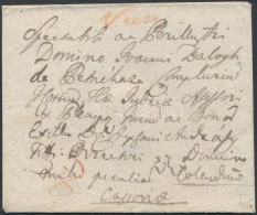 1805 Portós Levél / Unpaid Cover From Vecse - Other & Unclassified