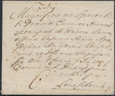 1798 Portós Levél / Unpaid Cover Tokaj - Leutschovia - Otros & Sin Clasificación