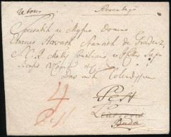 1792 Portós Levél / Unpaid Cover Rosenberg - Leutsovia - Buda - Pest Visszaküldve / Returned - Autres & Non Classés