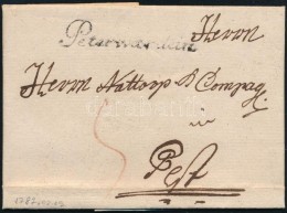 1787 Portós Levél / Unpaid Cover 'Peterwardein' - Pest - Altri & Non Classificati