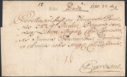 1782 Portós Levél / Unpaid Cover 'Buda.' - Otros & Sin Clasificación