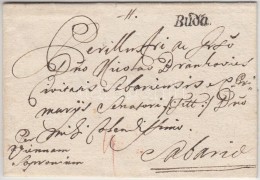1760 Portós Levél Tartalommal / Unpaid Cover With Content 'Buda' - Sabaria - Otros & Sin Clasificación