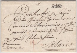 1760 Portós Levél Tartalommal / Unpaid Cover With Content 'Buda' - Sabaria - Andere & Zonder Classificatie