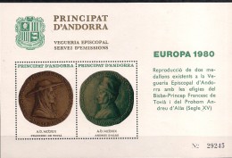 Spanish Andorra 1980 Vegueria Episcopal - Servei D'emmissions International Europa 1980   MNH(**) - Bischöfliche Viguerie