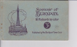 Souvenir Of Blackpool - 10 Postcards In Color - Price 3d. - Published By The Blackpool Tower Cold. - Altri & Non Classificati