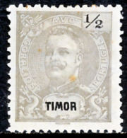 !										■■■■■ds■■ Timor 1898 AF#58* King Carlos Mouchon 1/2 Avo 11,5 (x3498) - Timor